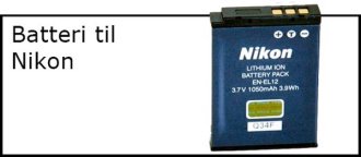 Batteri til Nikon kamera