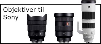 Objektiver til Sony kamera