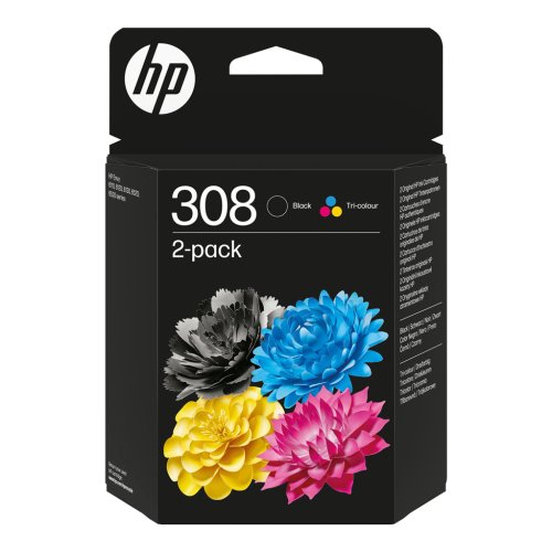 HP 308 Farve og Sort Bl�kpatron