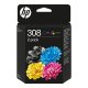 HP 308 Farve og Sort Bl�kpatron
