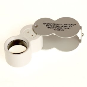 Botaniklup m/LED lys 40x 25mm