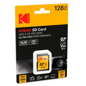 Kodak 128GB SDXC V60 UHS-II R300MB/s W110MB/s