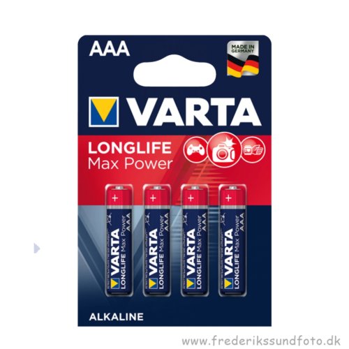 Varta AAA MN2400 Longlife Max Power batteri 4 pak