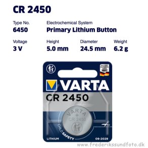 Varta CR2450 Lithium batteri