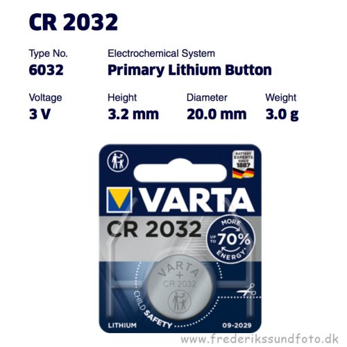 Varta CR2032 Lithium batteri