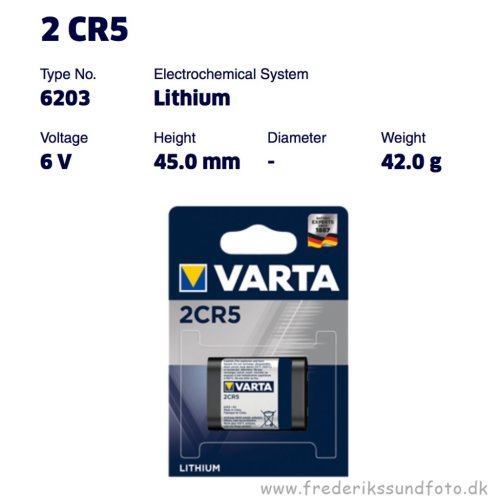 Varta 2CR5 Lithium batteri