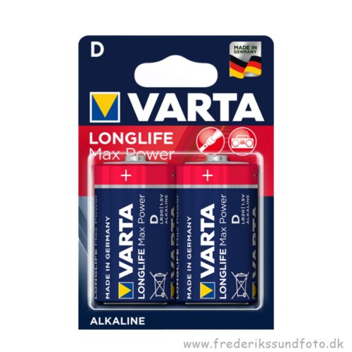 Varta D / LR20 Longlife Max Power batteri 2 pak