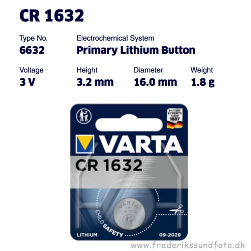 Varta CR1632 Lithium batteri