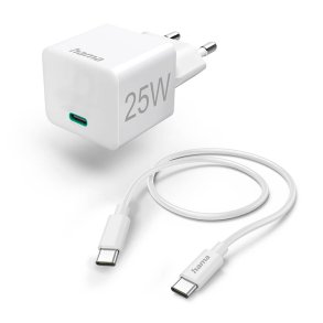 Hama Oplader USB-C & kabel 25W Hvid