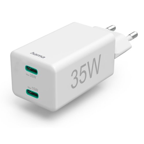 Hama 35W 2xUSB-C Universal oplader/strmforsyning