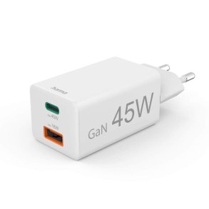 Hama Oplader USB-C & USB-A 45W Hvid