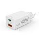 Hama Oplader USB-C & USB-A 45W Hvid
