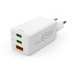 Hama Oplader 2x USB-C & 1x USB-A 65W Hvid