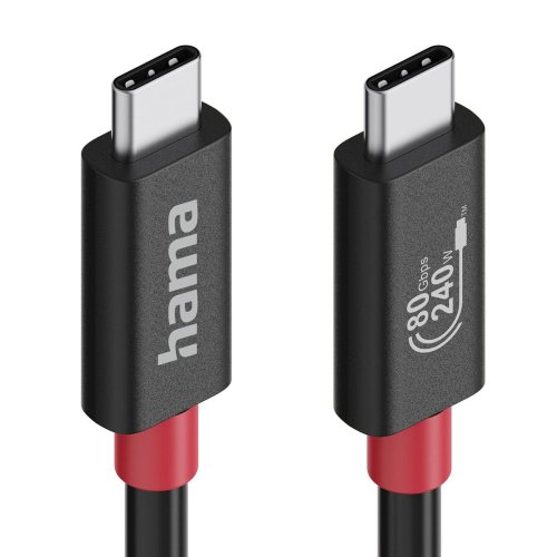 Hama USB-C USB-C 240W 80 Gbps 1 meter