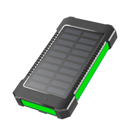 Logilink 8000 mAh Solar Powerbank grn