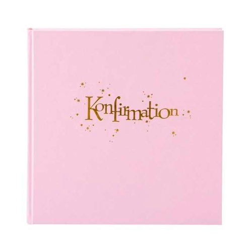 GB Petal Pink 25x25 Konfirmations album m/DK tekst