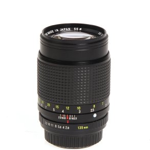 BRUGT Ricoh XR Rikenon 135mm f/2.8 PK-bajonet