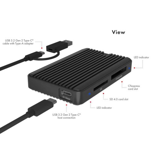 ICY CFexpress &amp; SD USB 3,2 Gen.2 Type C