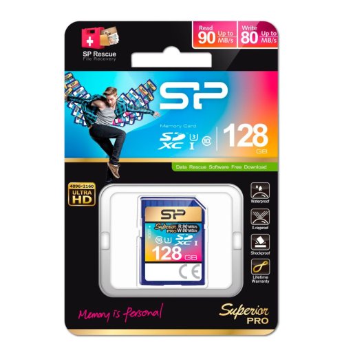 Silicon U3 128GB SDXC R90MB/s W80MS/s