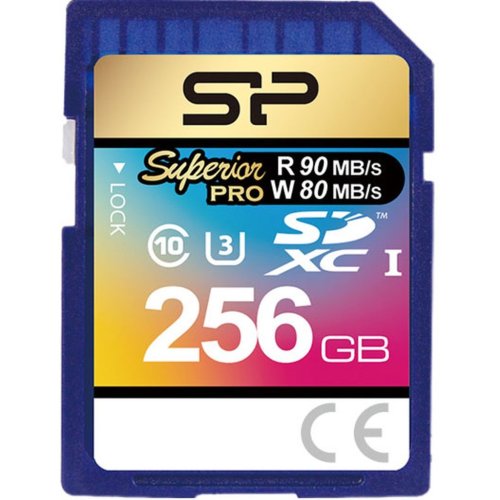 Silicon U3 256GB SDXC R90MB/s W80MS/s