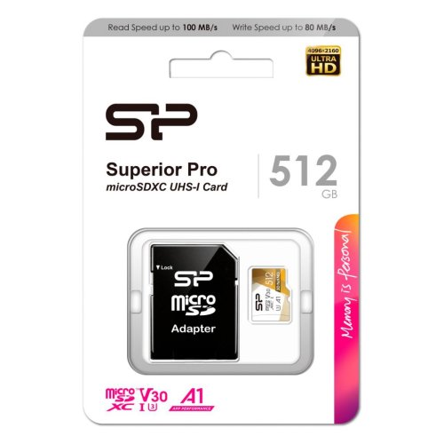 Silicon U3 512GB Micro-SDXC R100MB/s