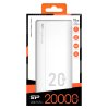 Silicon PD 18w 20000mAh Power bank hvid