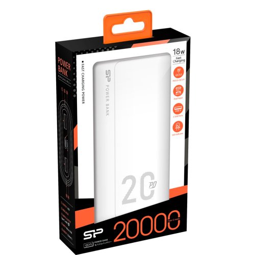 Silicon PD 18w 20000mAh Power bank hvid