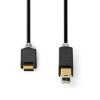 Nedis USB-C til USB-B 2 meter Printerkabel