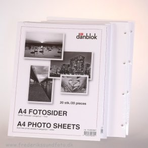 Fotosider Hvid med Pergamyn Syrefri 200g 20 ark