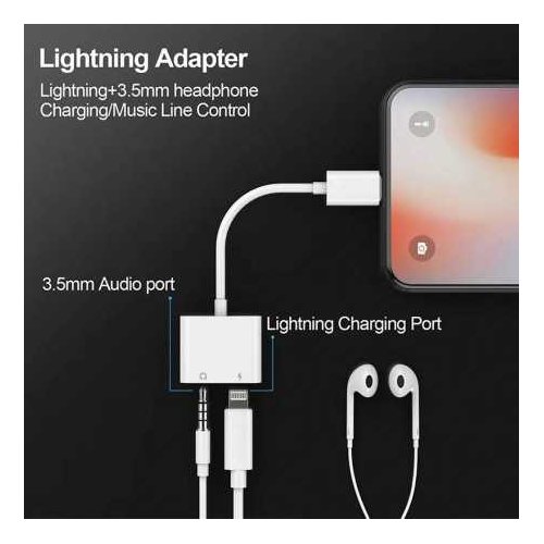 HHC Lightning Adapter Jack (headp)+ USB-C (power)