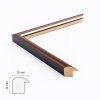 Teak Brun/guld tr�ramme 24x30 med refleksfrit glas