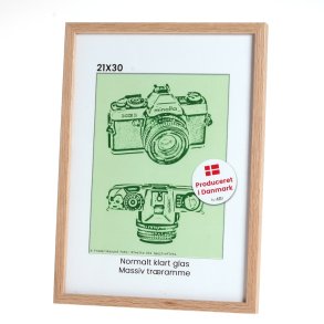 Massiv Eg 21x30 A4 Normalt klart glas Profil 2071