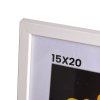 Hvid fyrretr�sramme 15x20 med klart glas