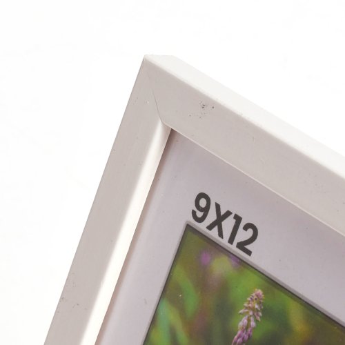 Hvid fyrretr�sramme 9x12 med klart glas