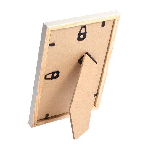 Hvid fyrretr�sramme 10x15 med klart glas