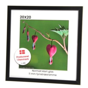 Sort 11mm fyrretr 20x20 Billedramme