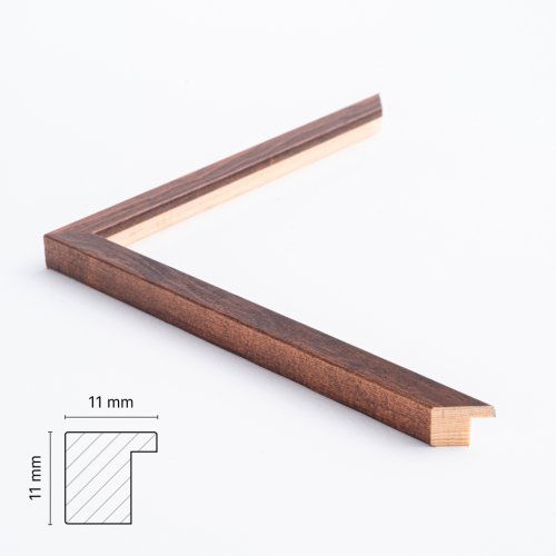 Brun fyrretr�sramme 10x15 med klart glas