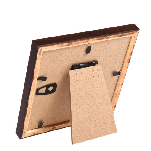 Brun fyrretr�sramme 10x10 med klart glas