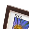 Brun fyrretr�sramme 10x10 med klart glas