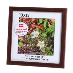 Brun 11mm fyrretr 13x13 Billedramme
