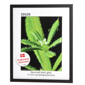 Sort 11mm fyrretr 20x25 Billedramme