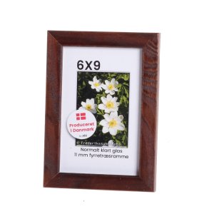 Brun 11mm fyrretr 6x9 Billedramme