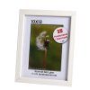 Hvid fyrretr�sramme 10x13 med klart glas