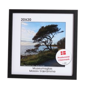 Rustik Sort 20x20 Museumsglas / Profil 2033