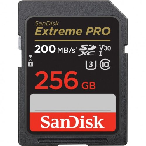 Sandisk 256GB Extreme PRO R200/W140MBs SDXC