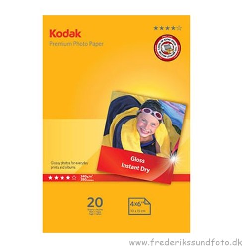 Kodak 10x15 Glossy Premium 20 ark Fotopapir