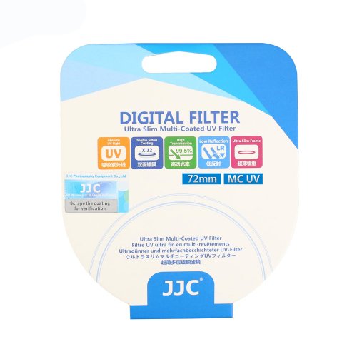 JJC Ultra slim 72mm UV filter MC Coated