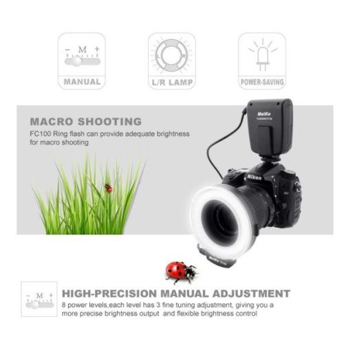 Meike MK-FC100 Macro LED lys