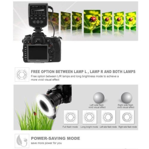 Meike MK-FC100 Macro LED lys