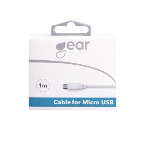 Gear micro-USB til USB-A 1 meter hvid